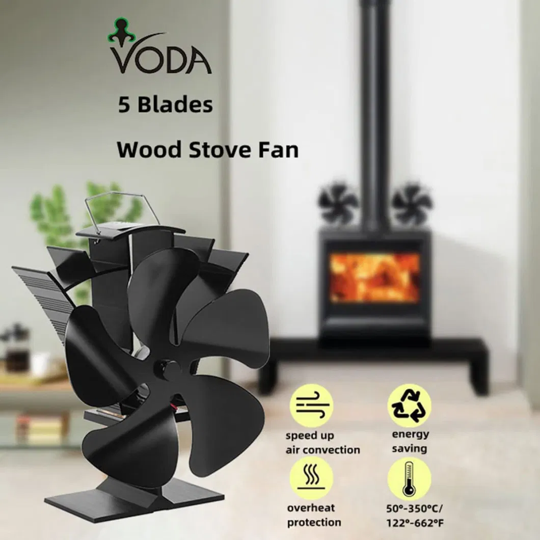 Ecofriendly No Battery Electricity Fireplace Heat Powered Stove Fan for Wood Burning Stove Fan Home Appliance Fan