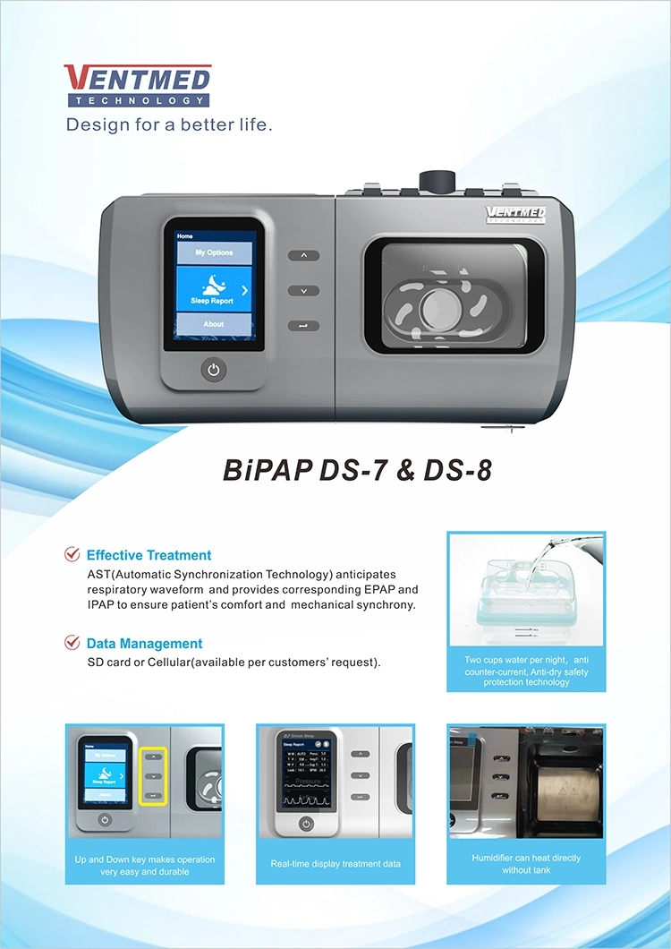 Bipap Breating Machine Contains Huimfer with to Treat Msa