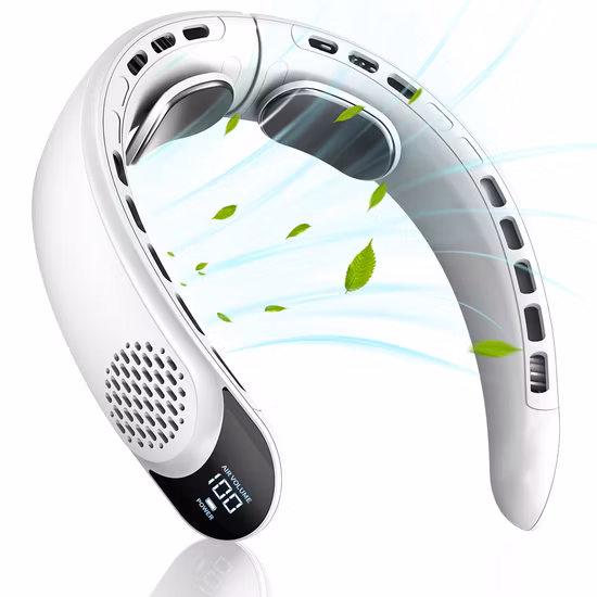 Factory Outlet Small Bladeless Outdoor Battery Operated Personal Gift Portable Neck Fan